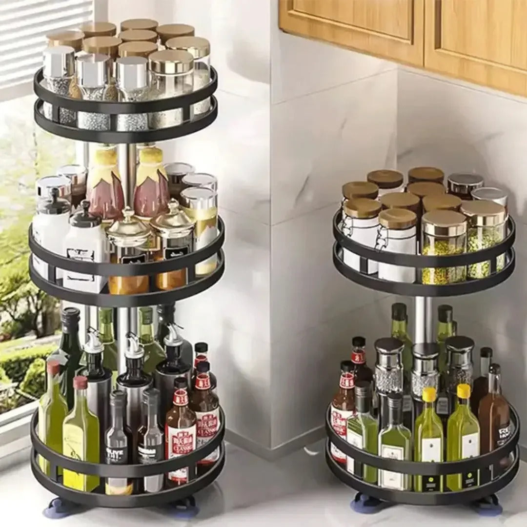 SpinStore™ | Organizador Giratorio para Cocina de 3 Niveles
